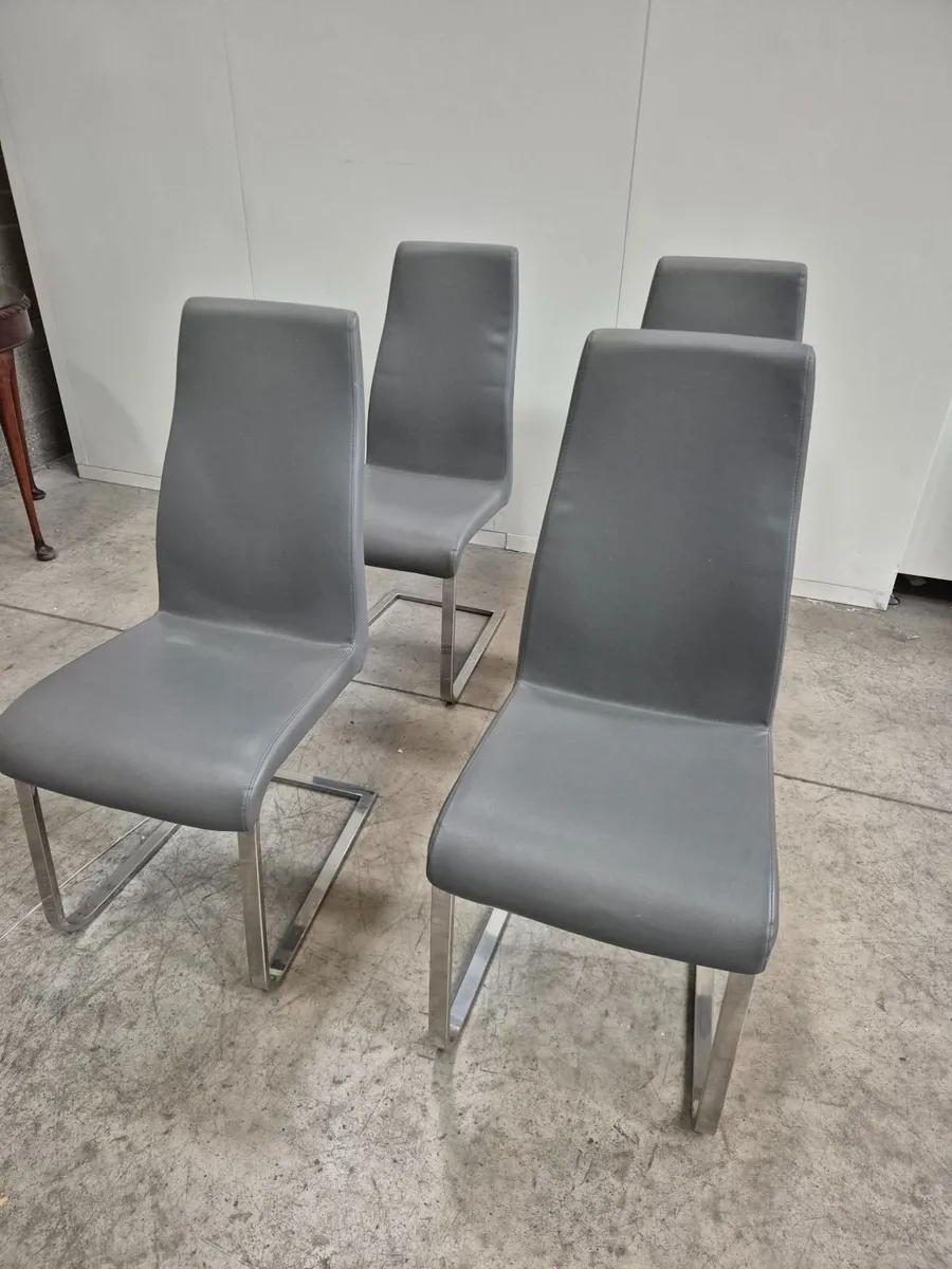 Modern Grey Dining Chairs - Image 1