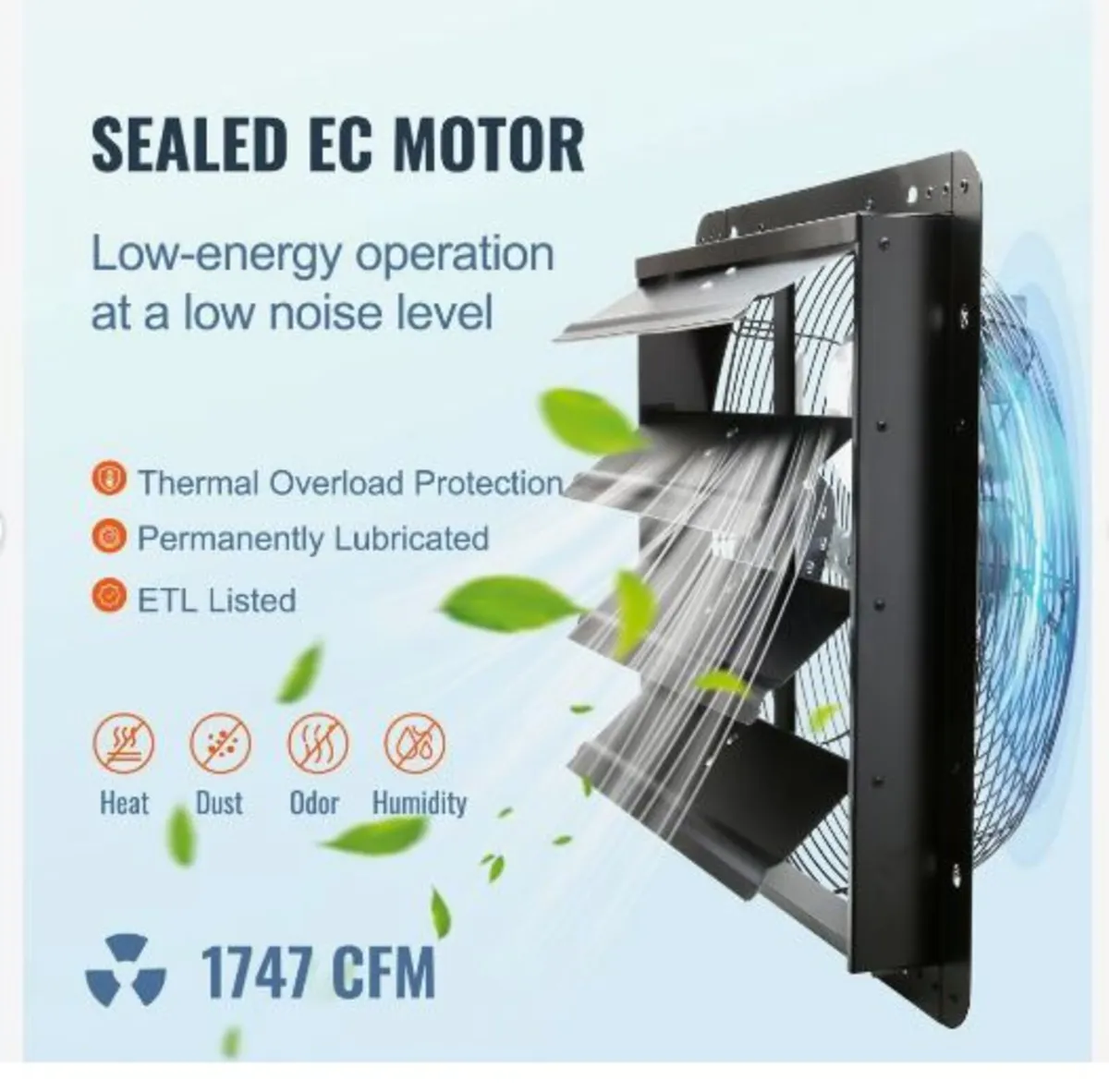 Shutter Exhaust Fan, 406 mm - Image 4