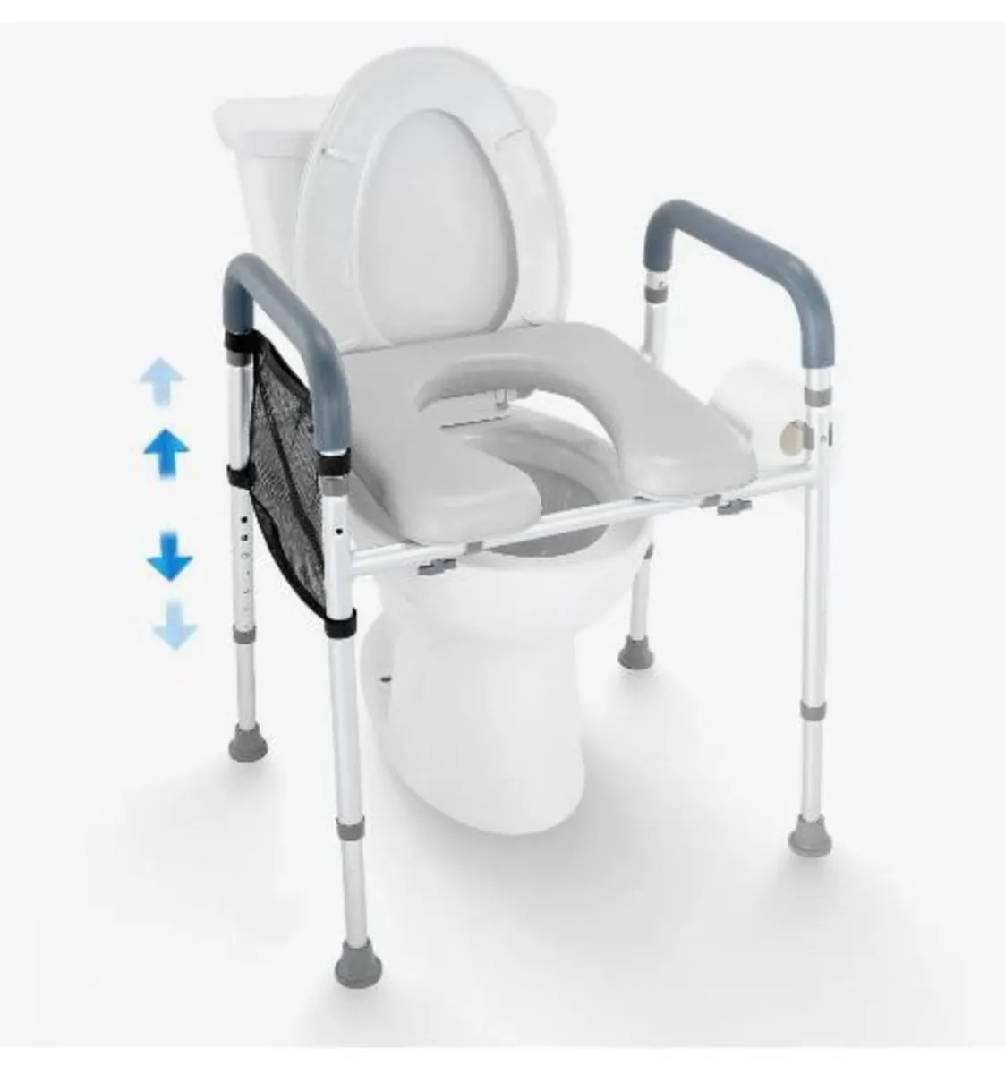 Raised Toilet Seat, 7-Position Height Adjustment - Image 1