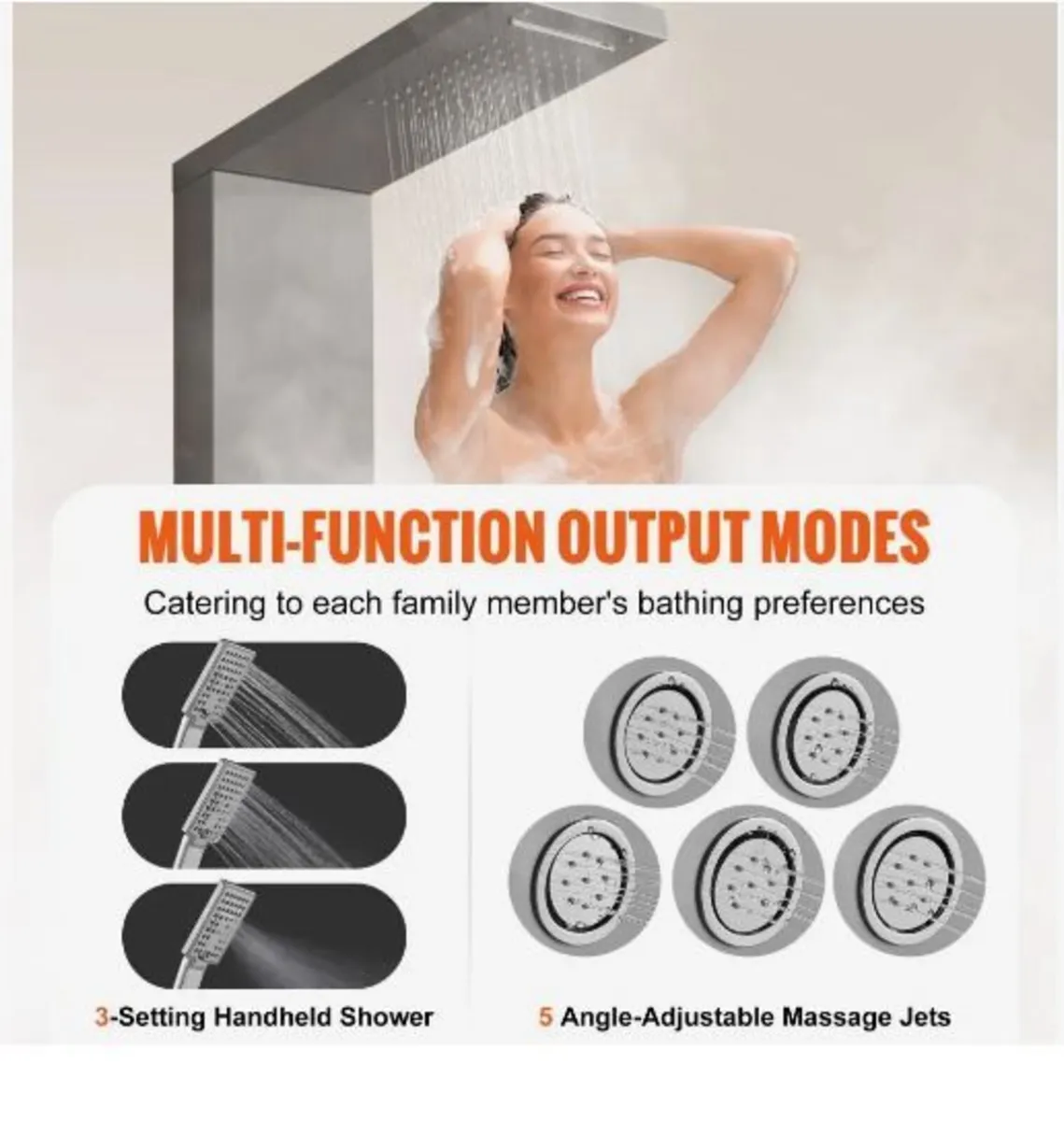 Shower Panel System, 4 Shower Modes Shower - Image 3