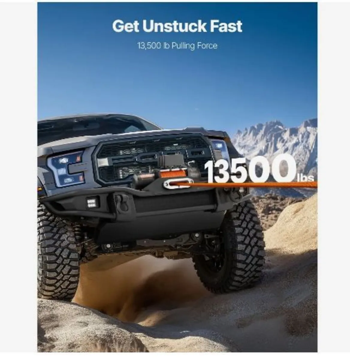 Electric Winch Truck 6123.5 kg Synthetic Rope - Image 2