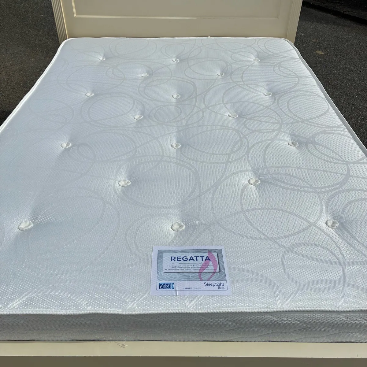 Fab!! Solid Cream bed frame & Mattress - Image 3