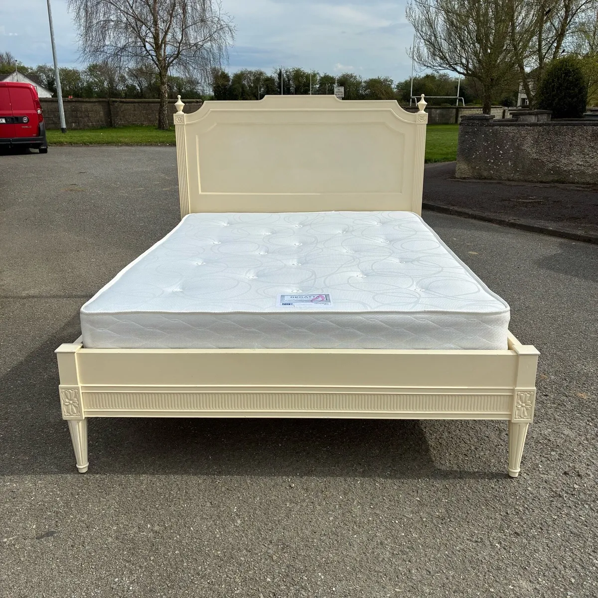 Fab!! Solid Cream bed frame & Mattress - Image 1
