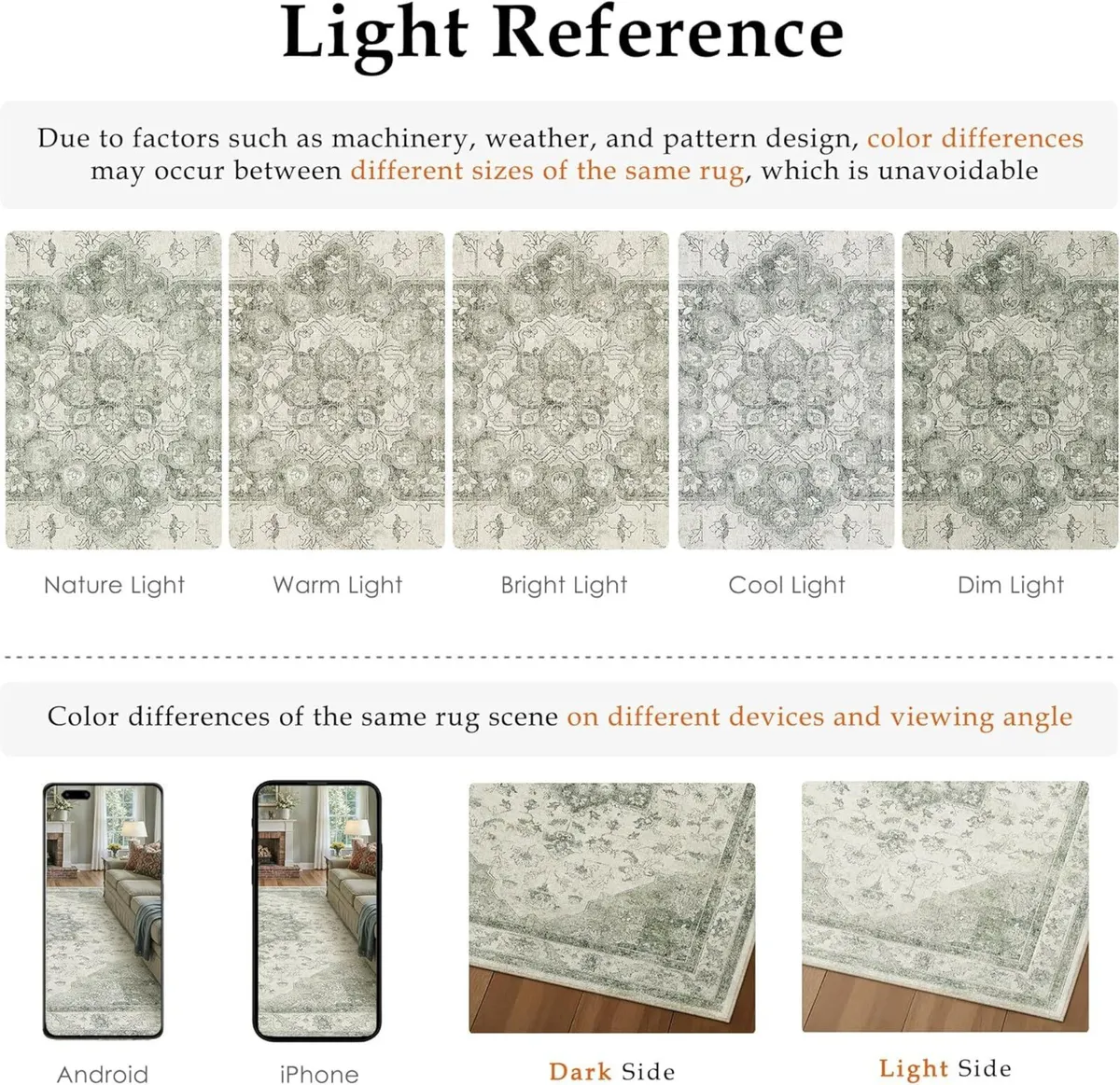 Vintage Washable Green Rugs Living Room Area Rug - Image 2