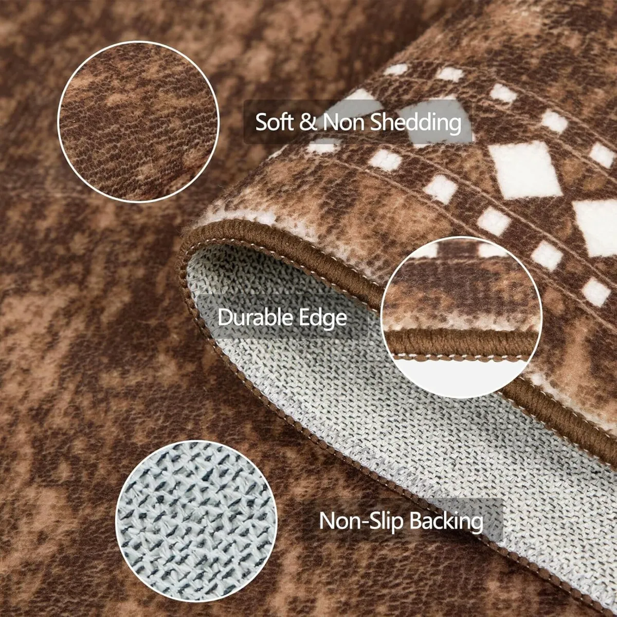 Hallway Runner Brown 80x300cm Extra Long Rugs for - Image 2