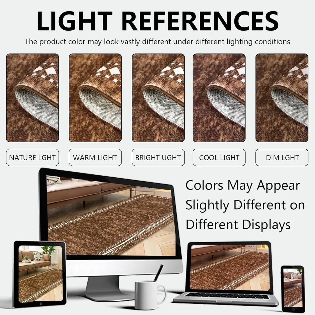 Hallway Runner Brown 80x300cm Extra Long Rugs for - Image 4