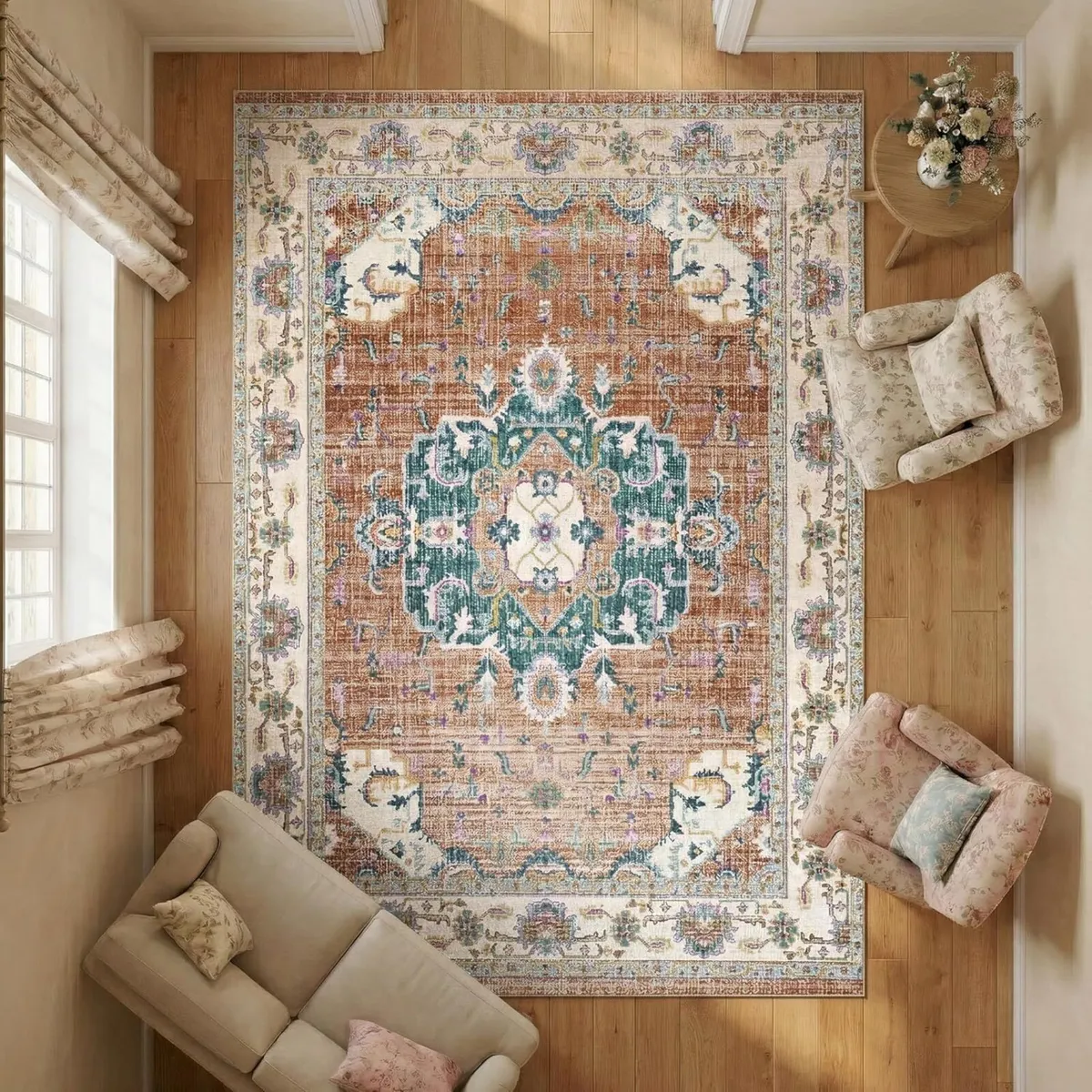 Machine Washable Rug 160x230cm Non-Slip Backing - Image 1
