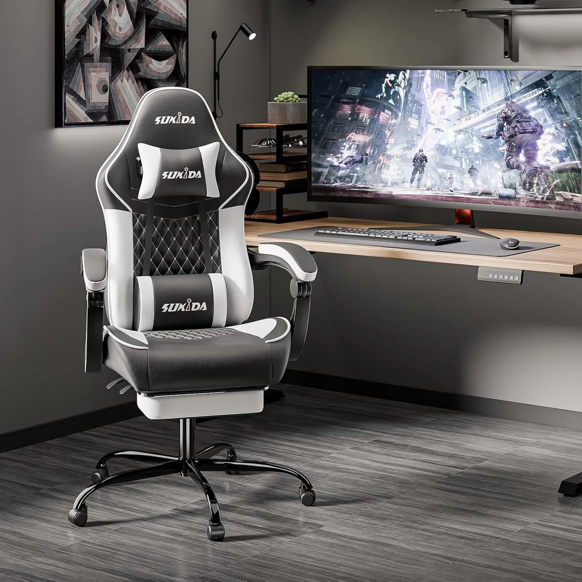Gaming Chair Ergonomic Computer Chairs with - Image 2