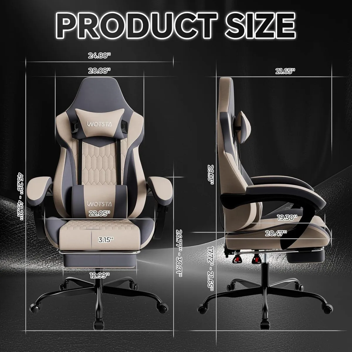 Gaming Chair Ergonomic with Footrest and Lumbar - Image 3