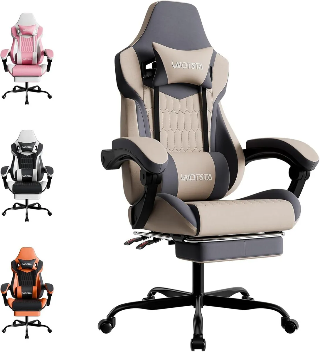 Gaming Chair Ergonomic with Footrest and Lumbar - Image 1