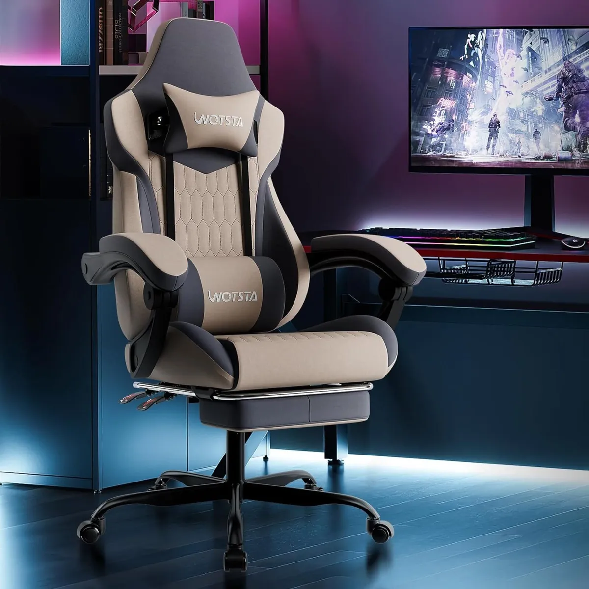 Gaming Chair Ergonomic with Footrest and Lumbar - Image 2