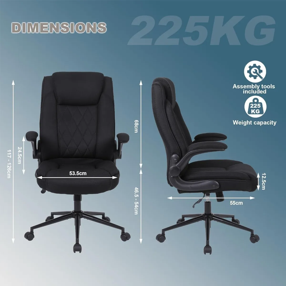 Ergonomic Office Chair Desk with high backrest - Image 2