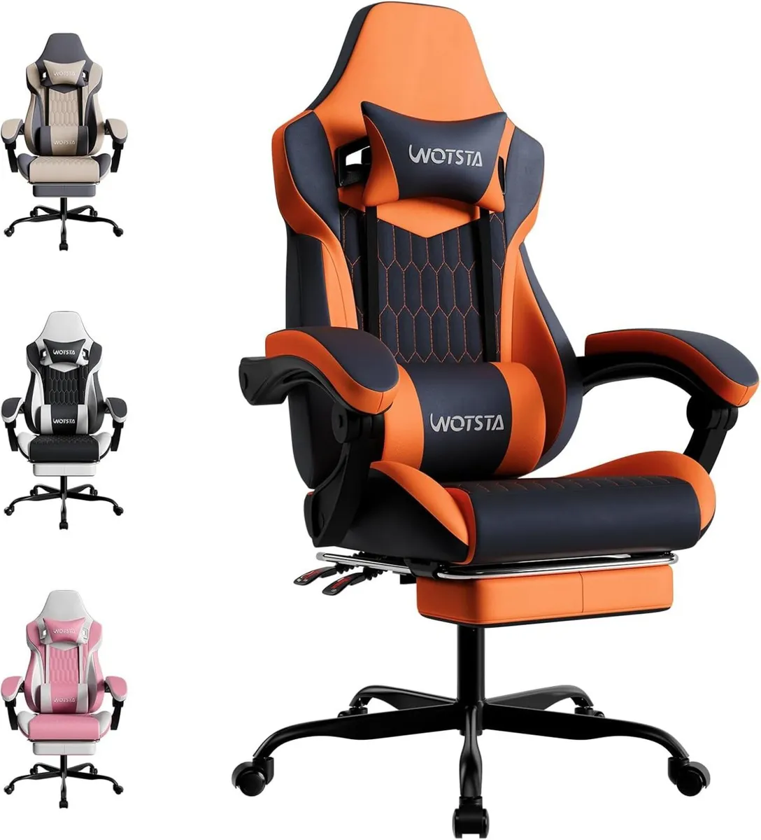 Gaming Chair Ergonomic with Footrest and Lumbar - Image 1