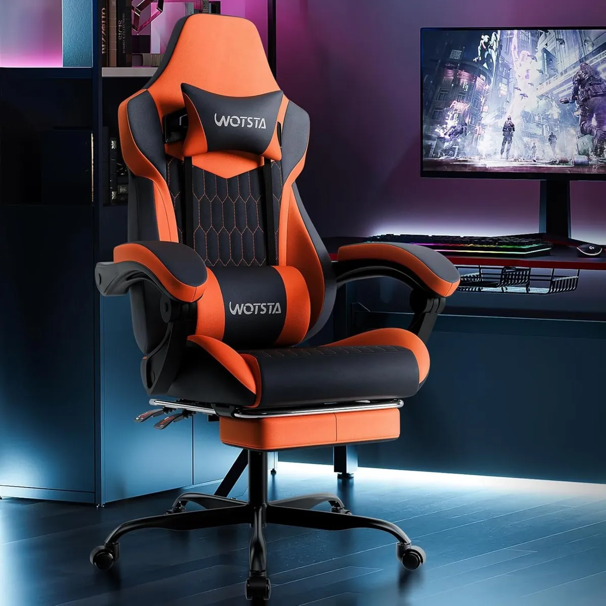 Gaming Chair Ergonomic with Footrest and Lumbar - Image 2