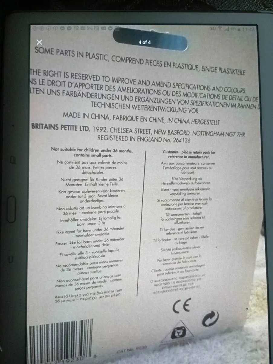 1-32 SCALE  BRITAIN'S DIE-CAST VINTAGE TRACTOR . - Image 4