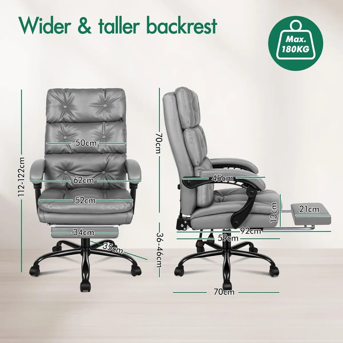 Executive Office Chair with Dual Paddings for - Image 2