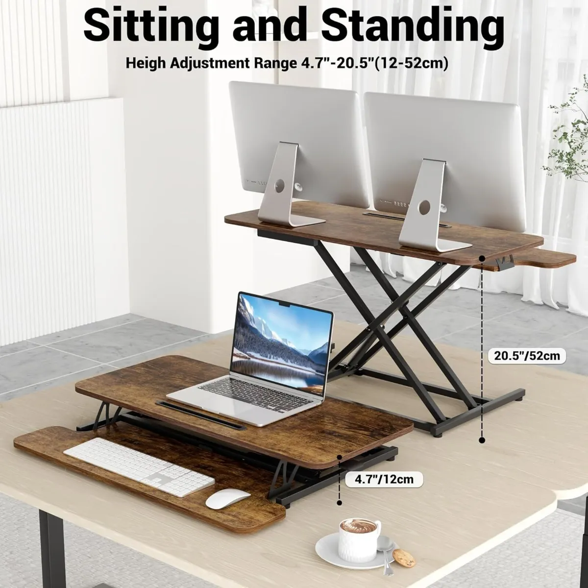 Standing Desk Converter 36/91cm Wide Height - Image 4