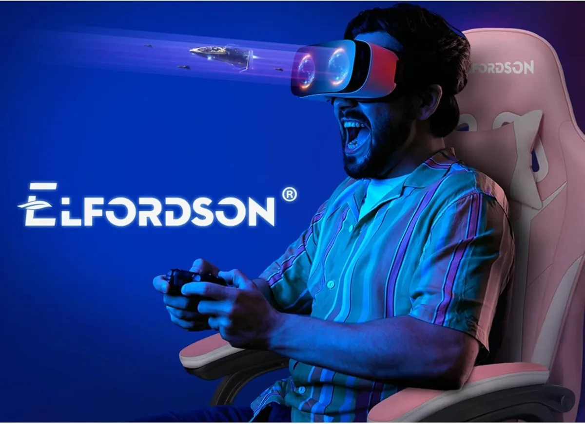 Gaming Chair with 2-Point Massage Cushion - Image 3