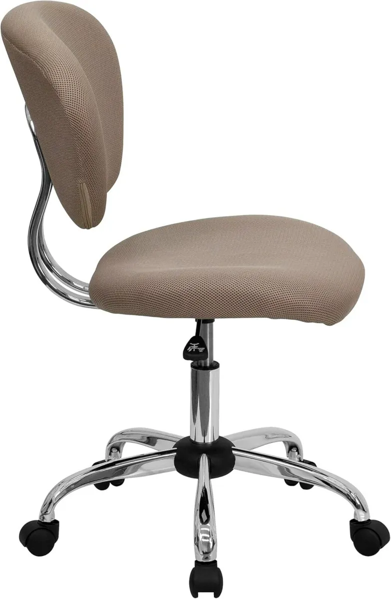 Mid-Back Mesh Swivel Task Chair with Chrome Base - Image 4
