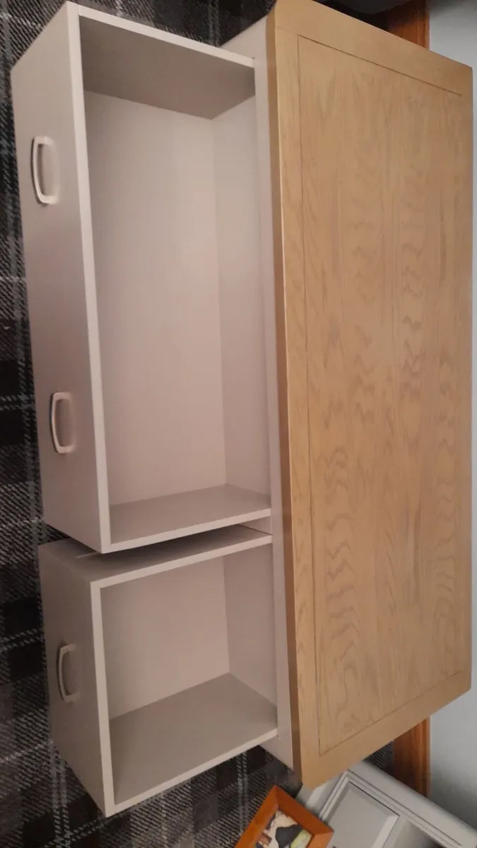 Treviso Painted Smoked Oak & EBP 2 Drawer Unit. - Image 1