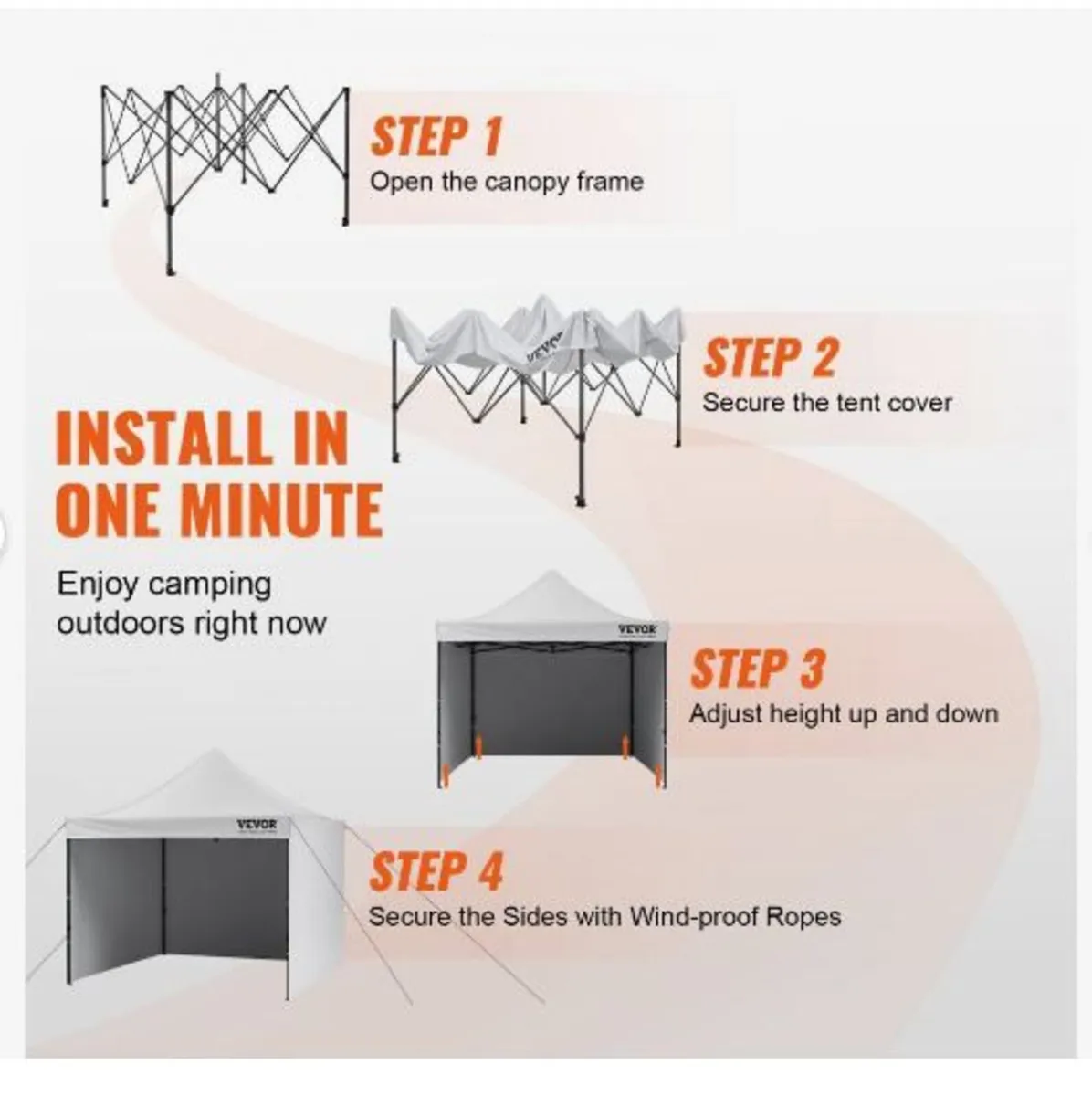 Pop Up Canopy Tent Outdoor Gazebo Tent - Image 4