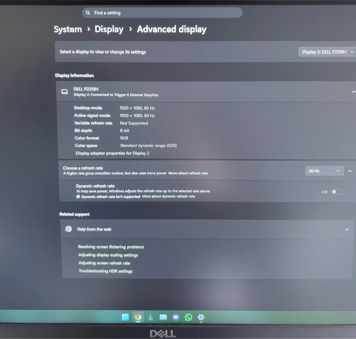 Dell P2219H 22” Monitor/Screen - IPS - 60Hz - Image 4