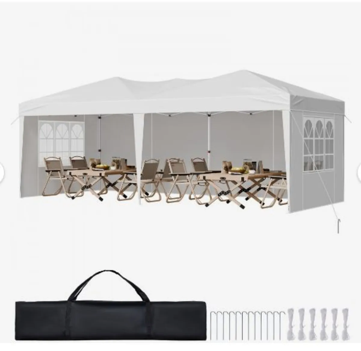Pop Up Canopy, 5.9 x 2.96 m Instant Canopy - Image 1