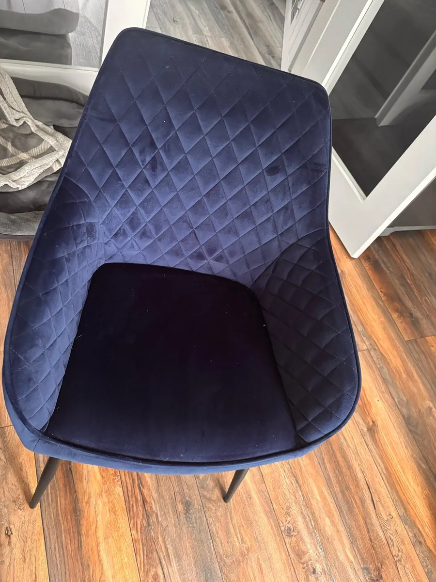 Navy Blue Hamilton Dining Chairs from Next - Image 4