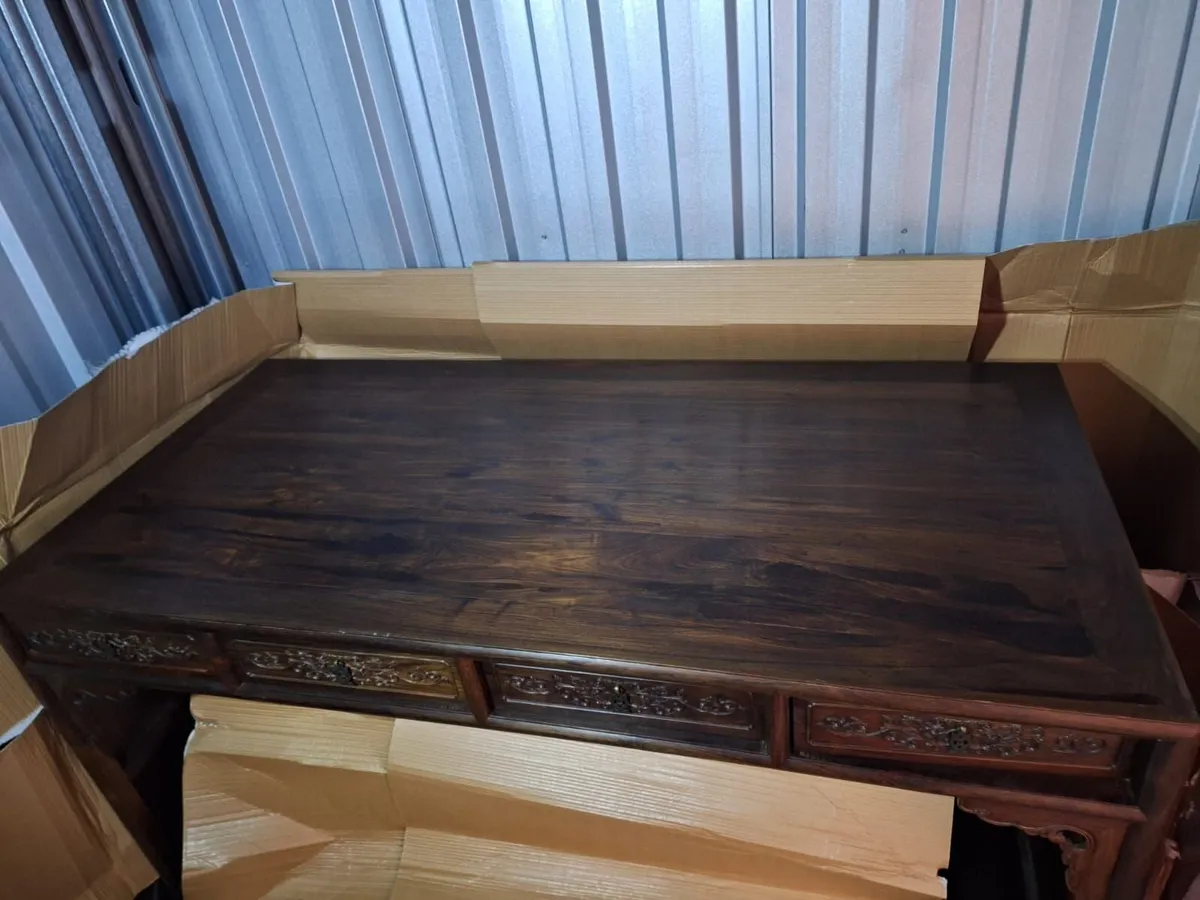 Antique Cinese Solid Wood Office Desk - Image 2