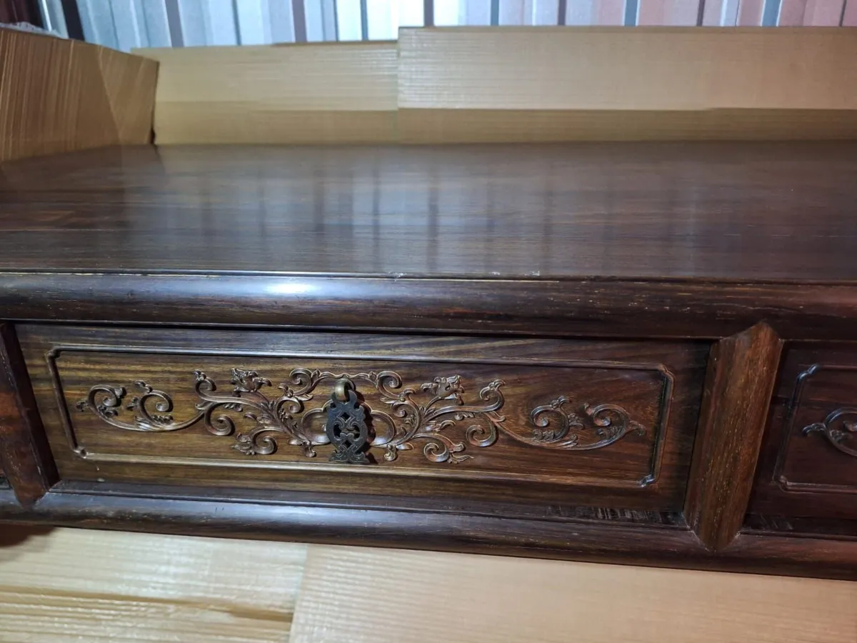 Antique Cinese Solid Wood Office Desk - Image 4