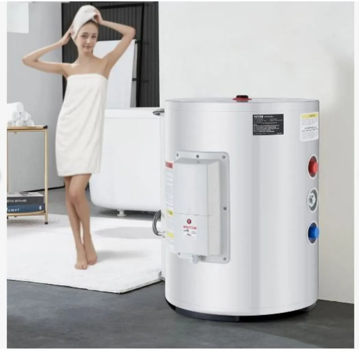 Electric Water Heater, 10 Gallon Tank Instant Hot - Image 1