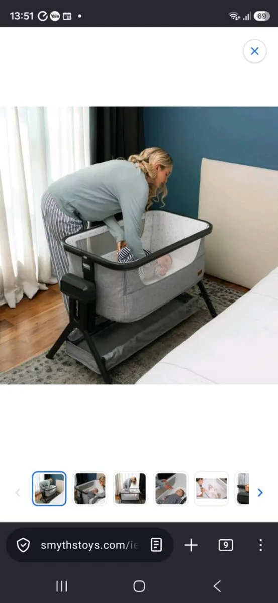 Baby Elegance Co-Glide Electric Bedside Crib - Image 2