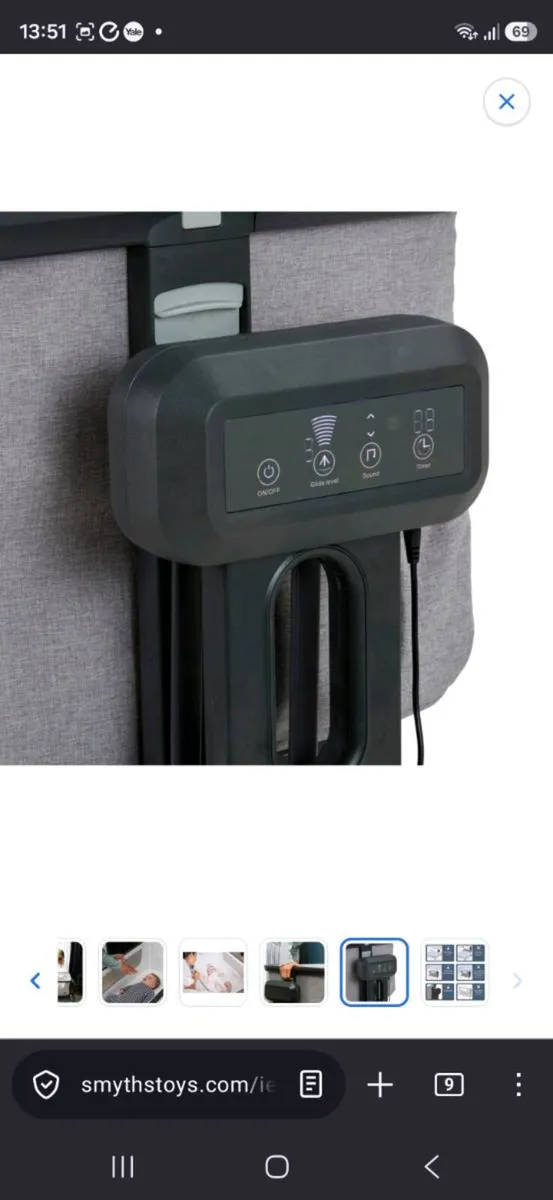 Baby Elegance Co-Glide Electric Bedside Crib - Image 3