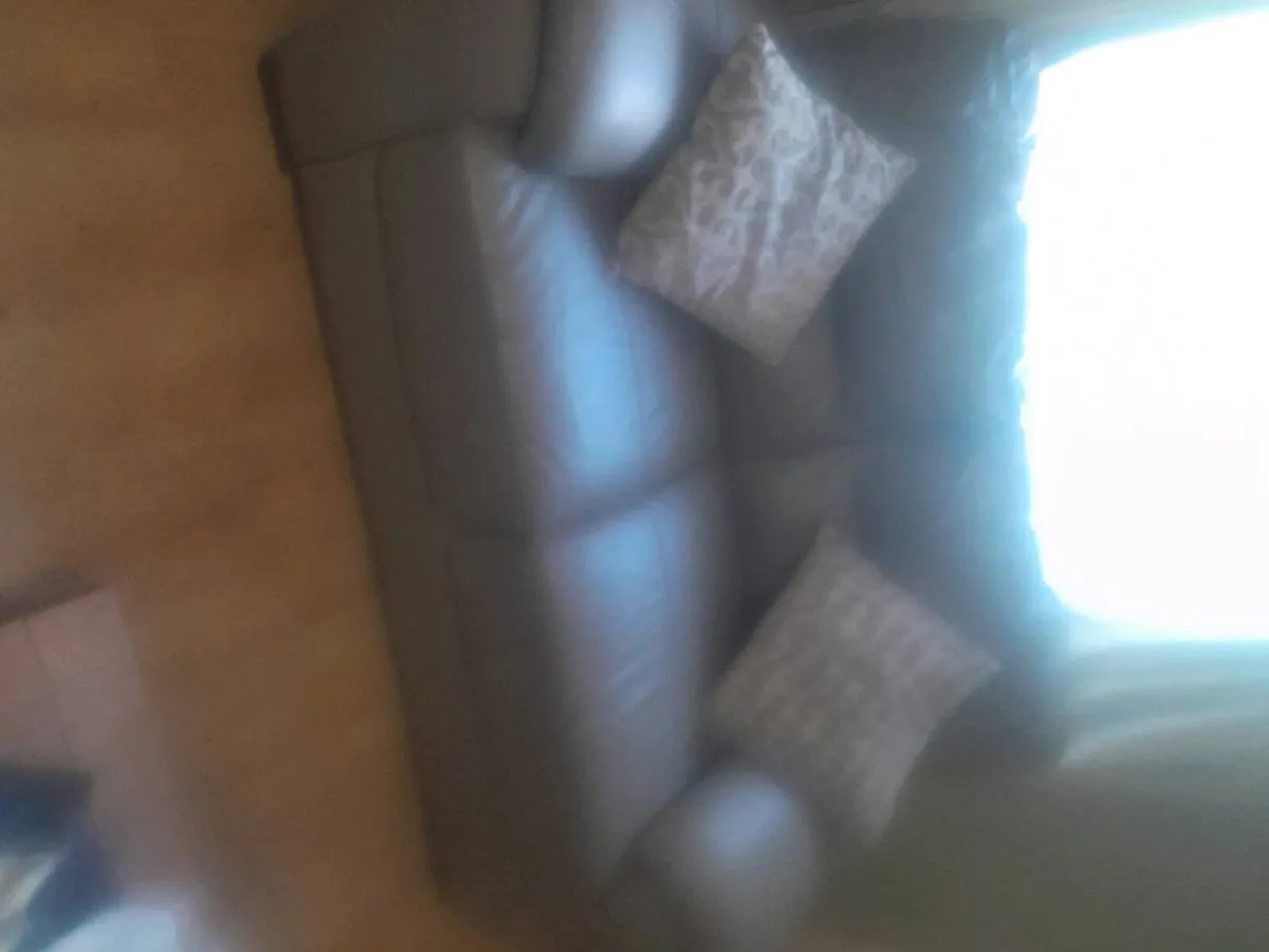 2 seater leather setee - Image 3