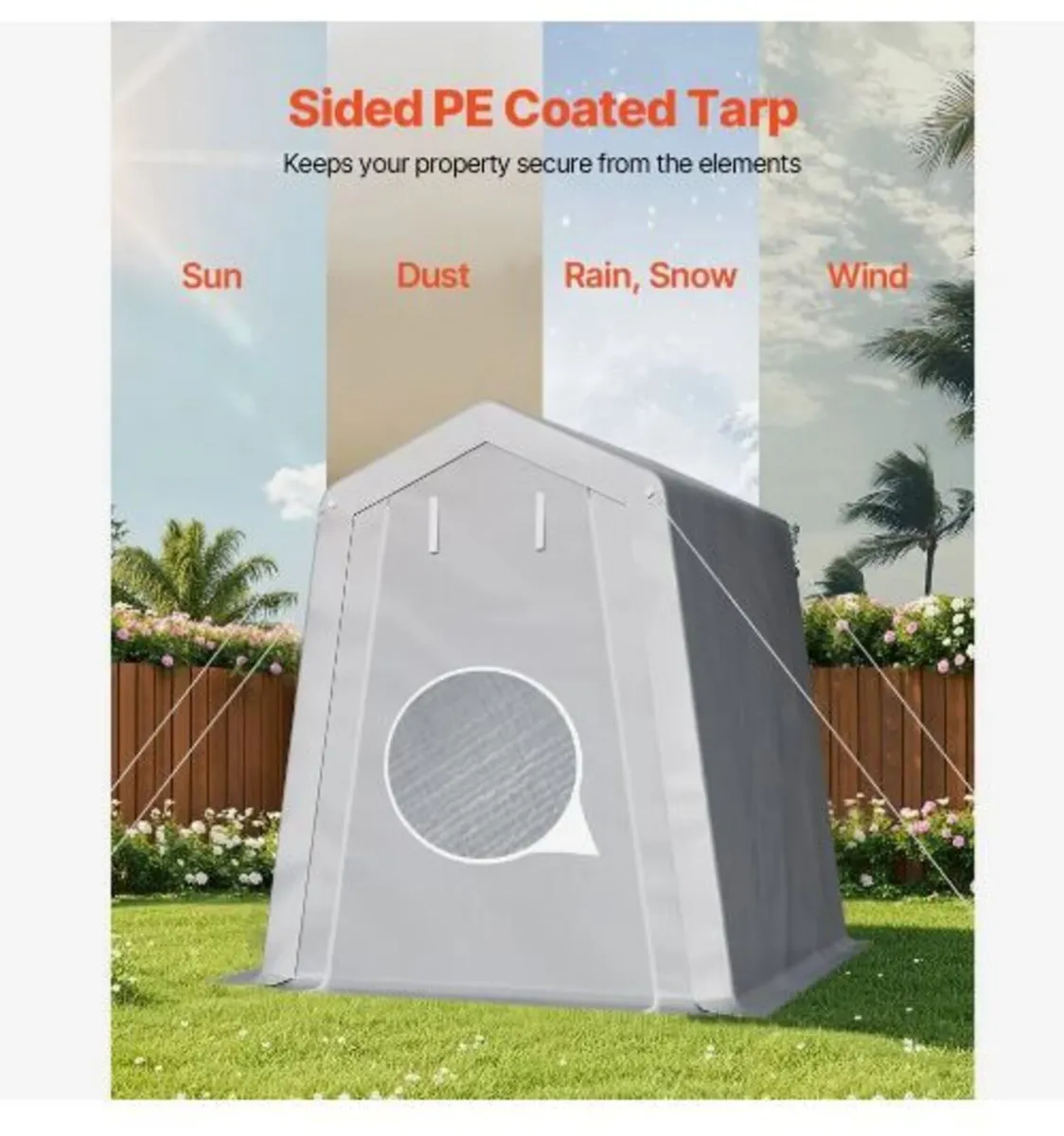 Outdoor Storage Shed, 6 x 6 ft Portable Storage - Image 3