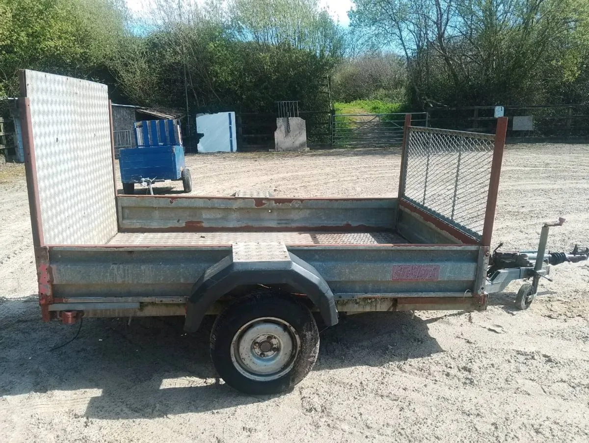 8 x 4 galvanised trailer c/w ramp free delivery - Image 1