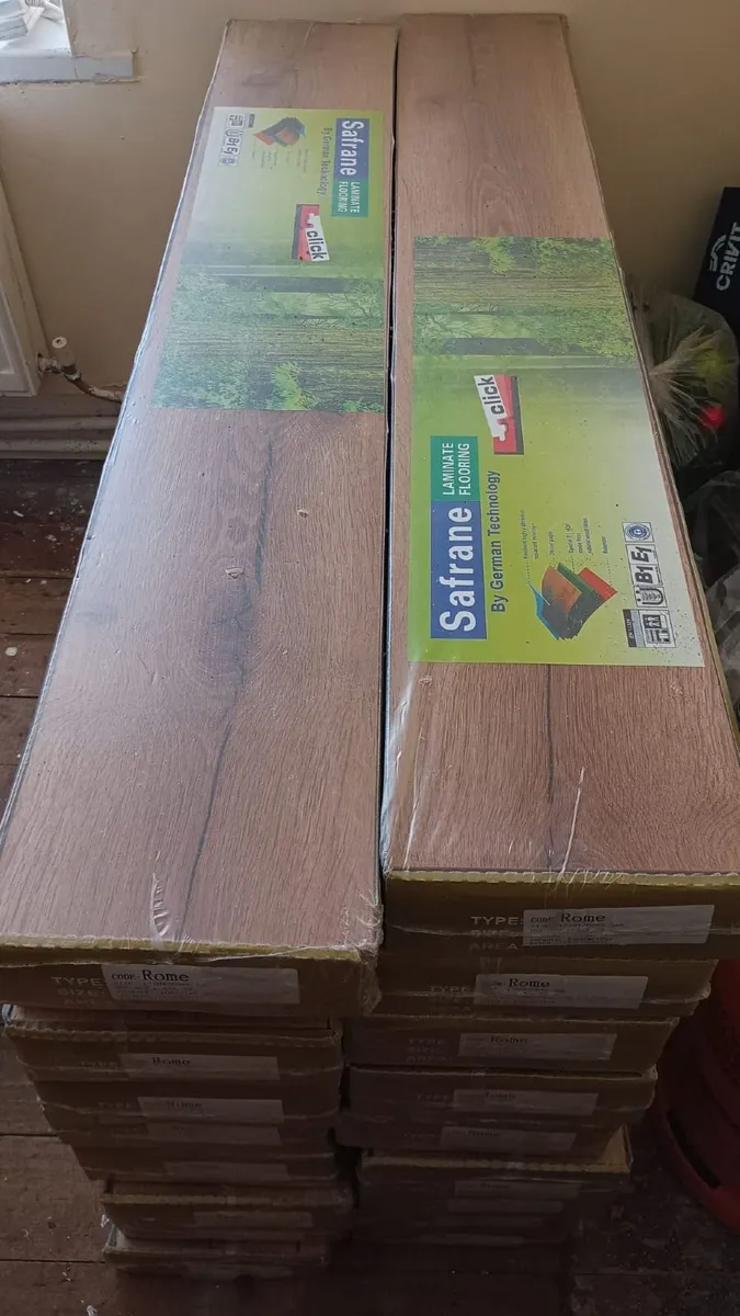Private sale: NEW 18 Boxes 8mm laminate flooring - Image 1