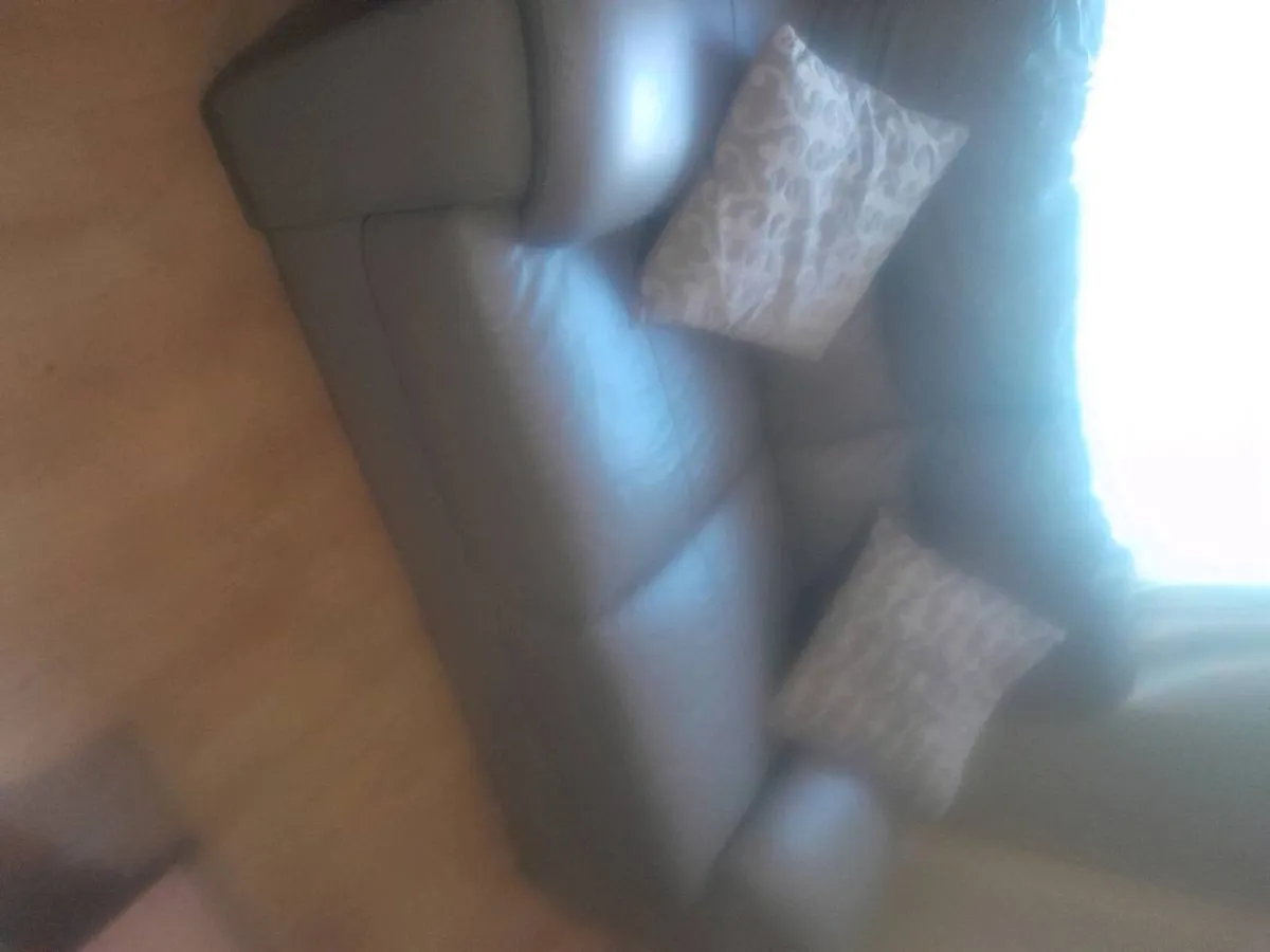 2 seater leather setee - Image 4