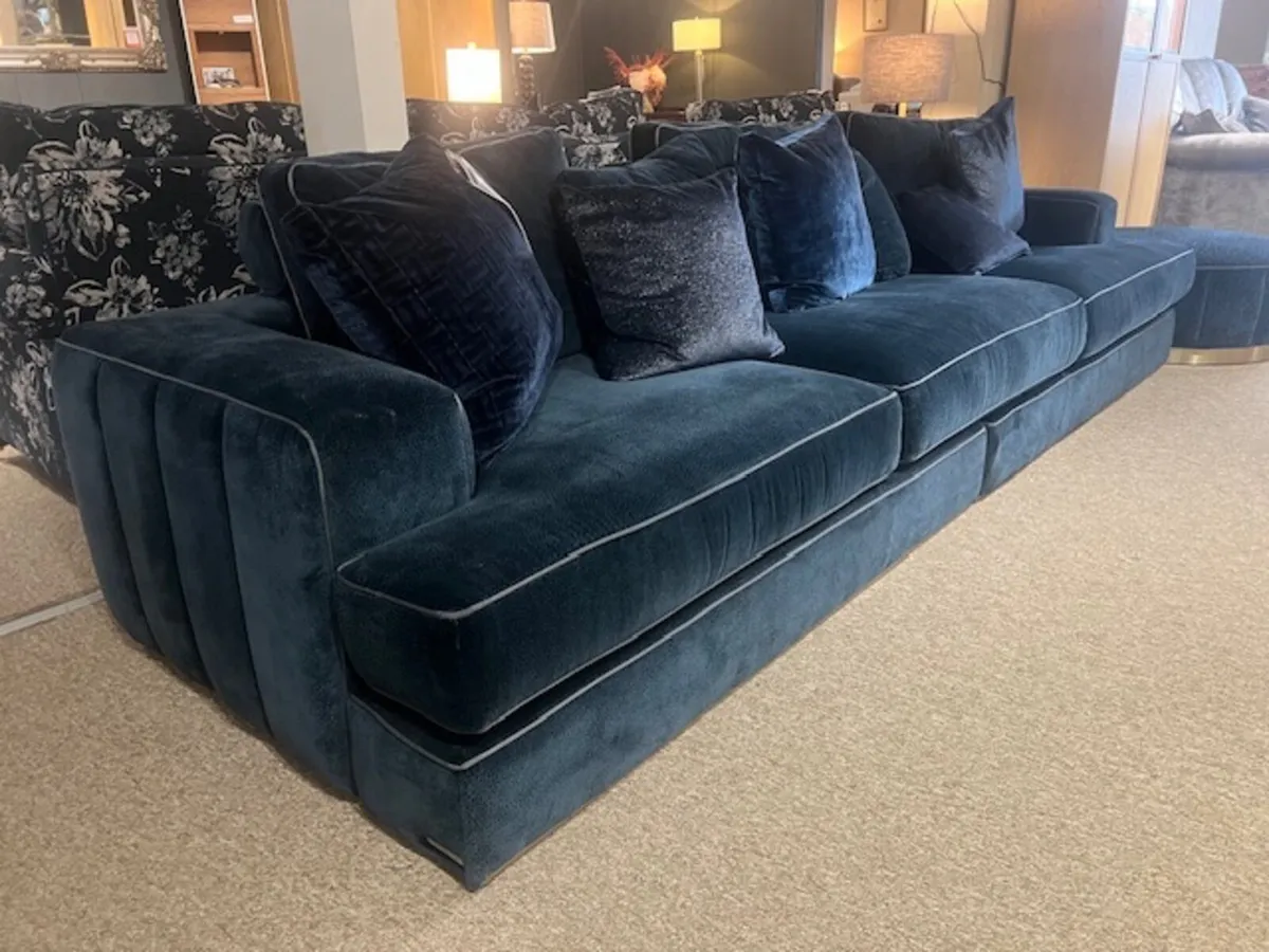 Duresta Velvet sofa (two) RRP€17,500 - Image 2