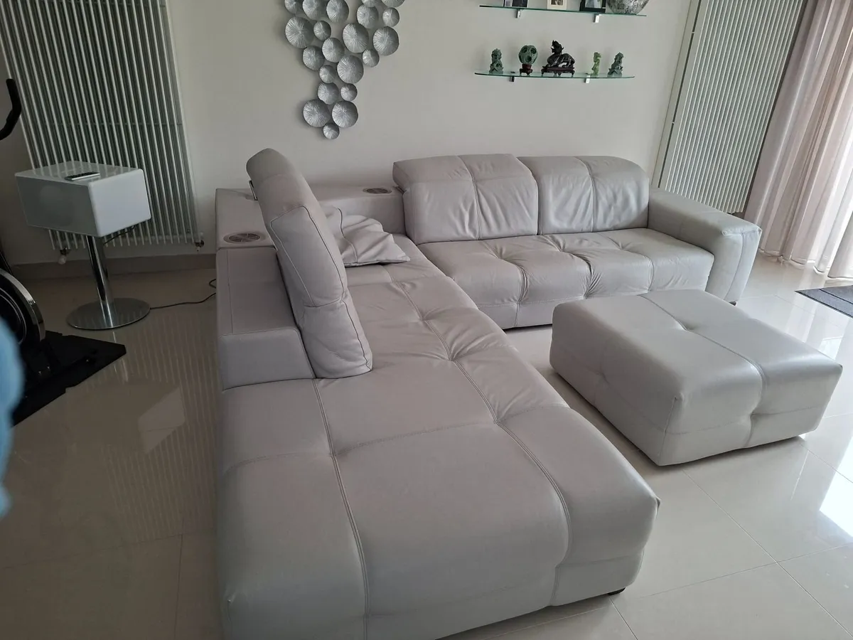 Natuzzi Leather Corner Sofa - Image 1