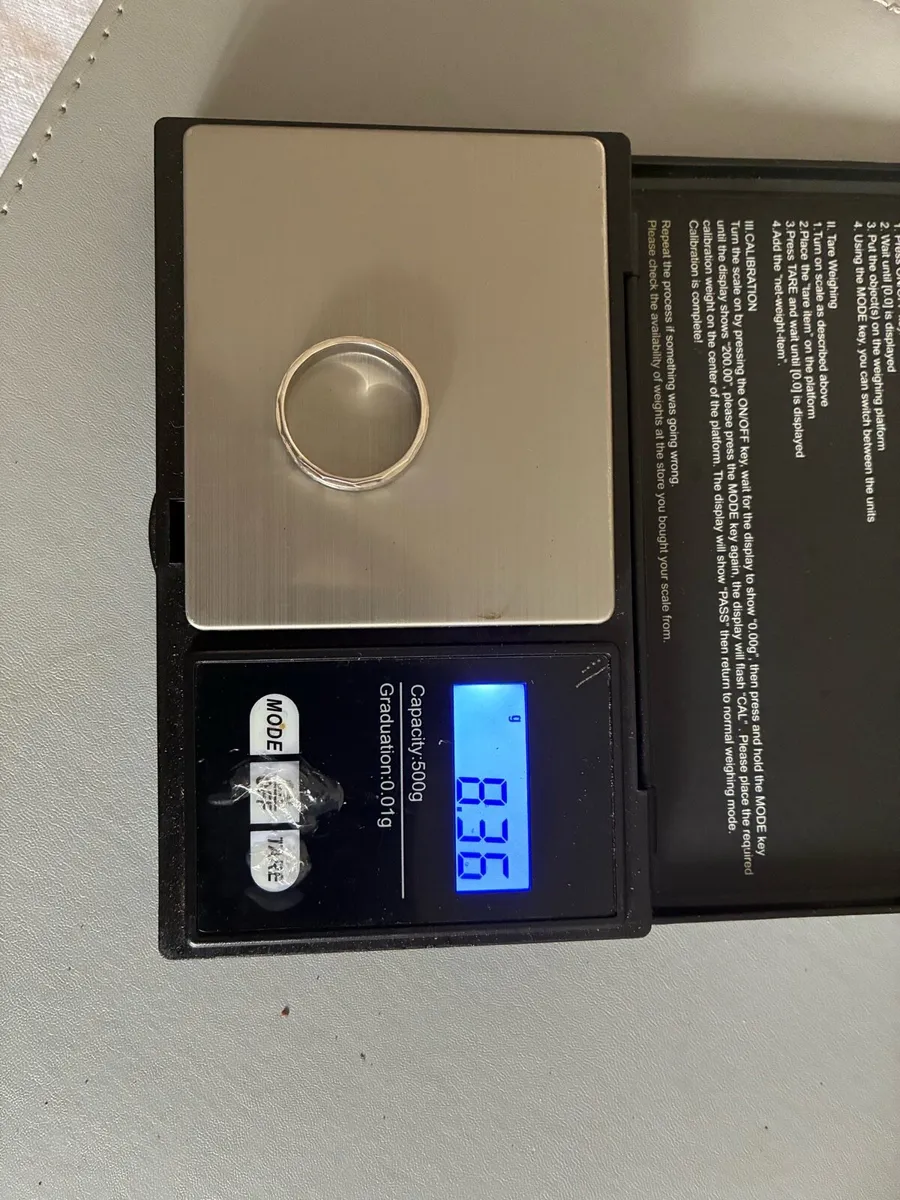 Men Platinum wedding ring Size: S - Image 3