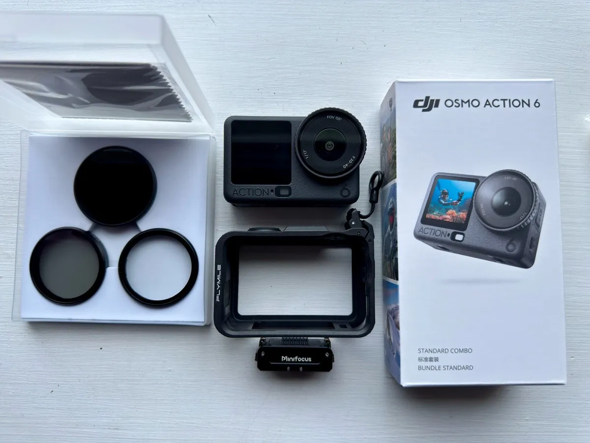 DJI Osmo Action 6 + TELESIN Filter Kit + Cage - Image 1