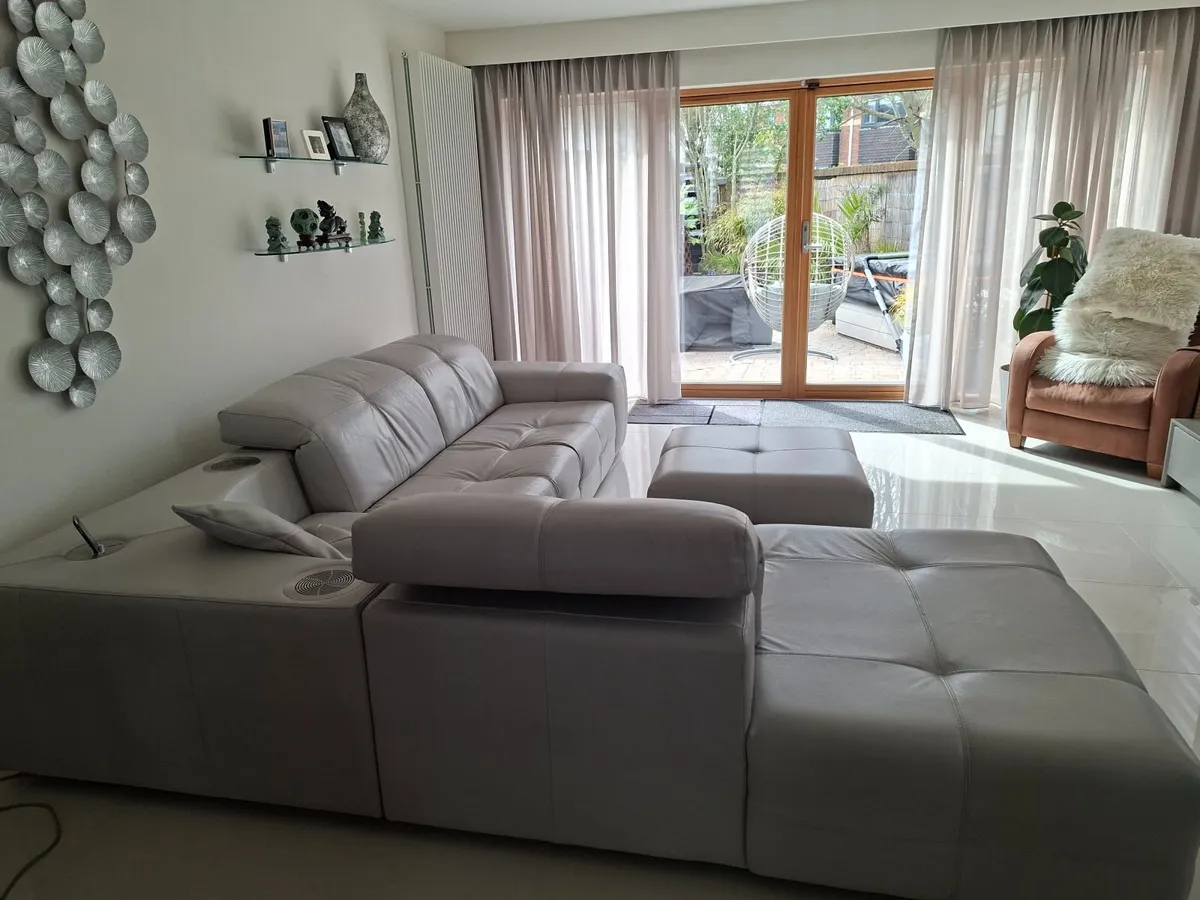 Natuzzi Leather Corner Sofa - Image 4