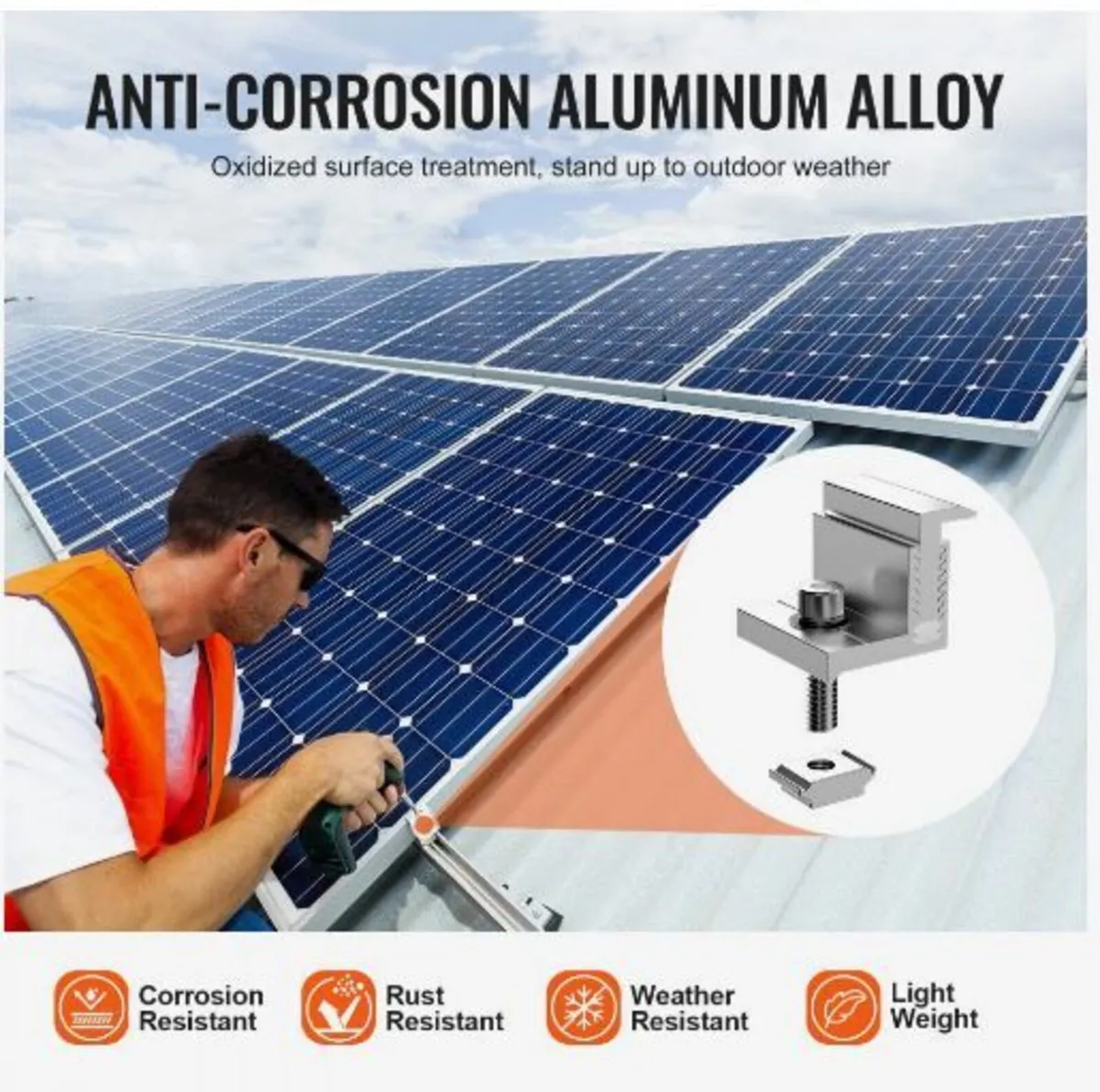 Solar Panel Z Mounting Brackets, 35-50mm - Image 2