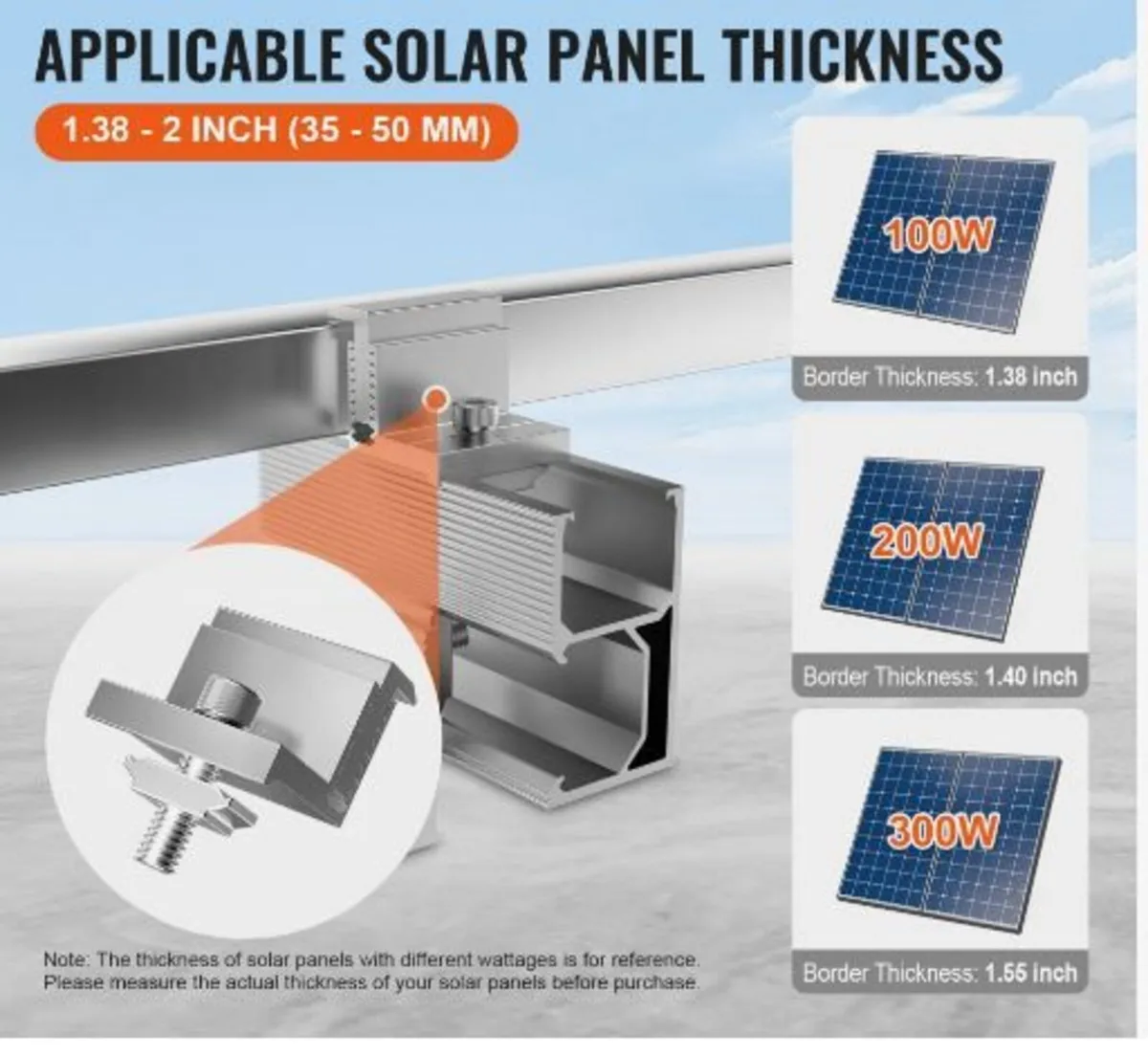 Solar Panel Z Mounting Brackets, 35-50mm - Image 3