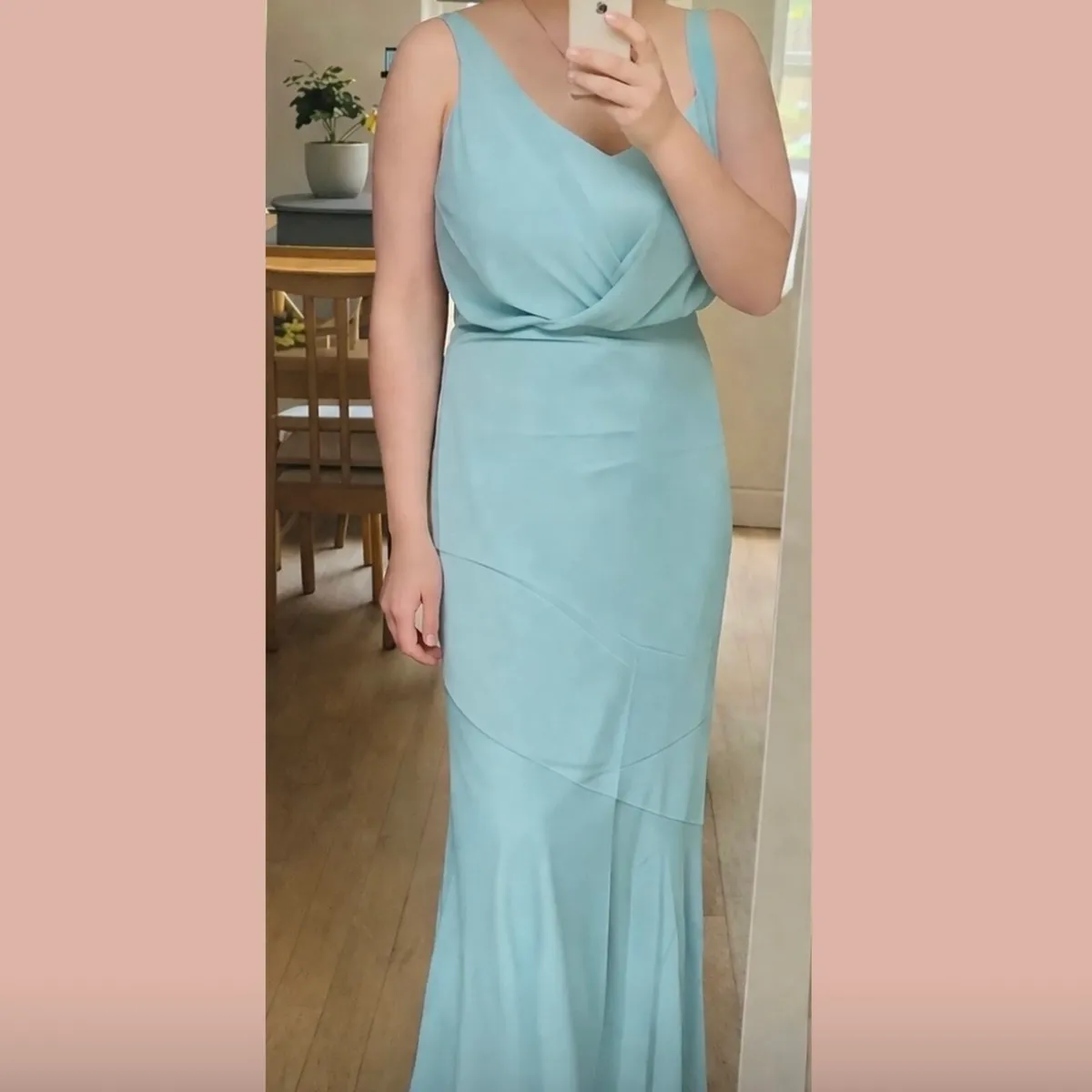 Oasis Bridesmaid Dress Maxi Aqua Size 16 - Image 1