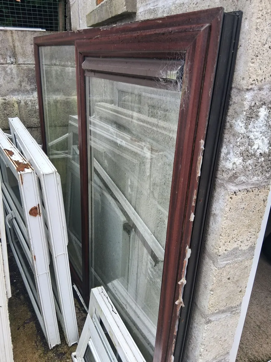 Big brown pvc window