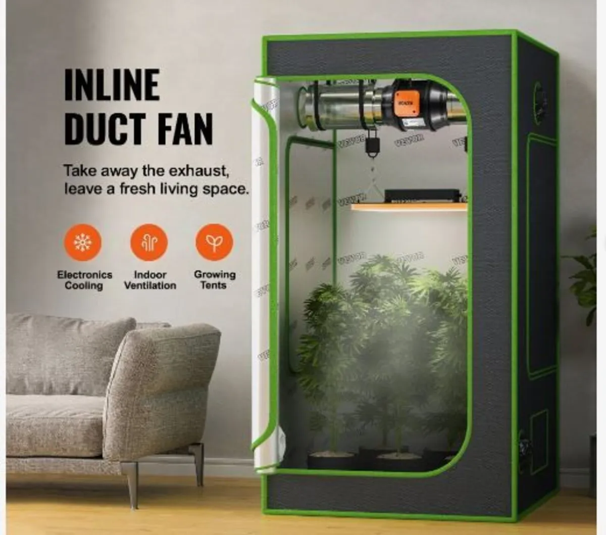 Inline Duct Fan, 152.4mm 323.7 CFM - Image 2