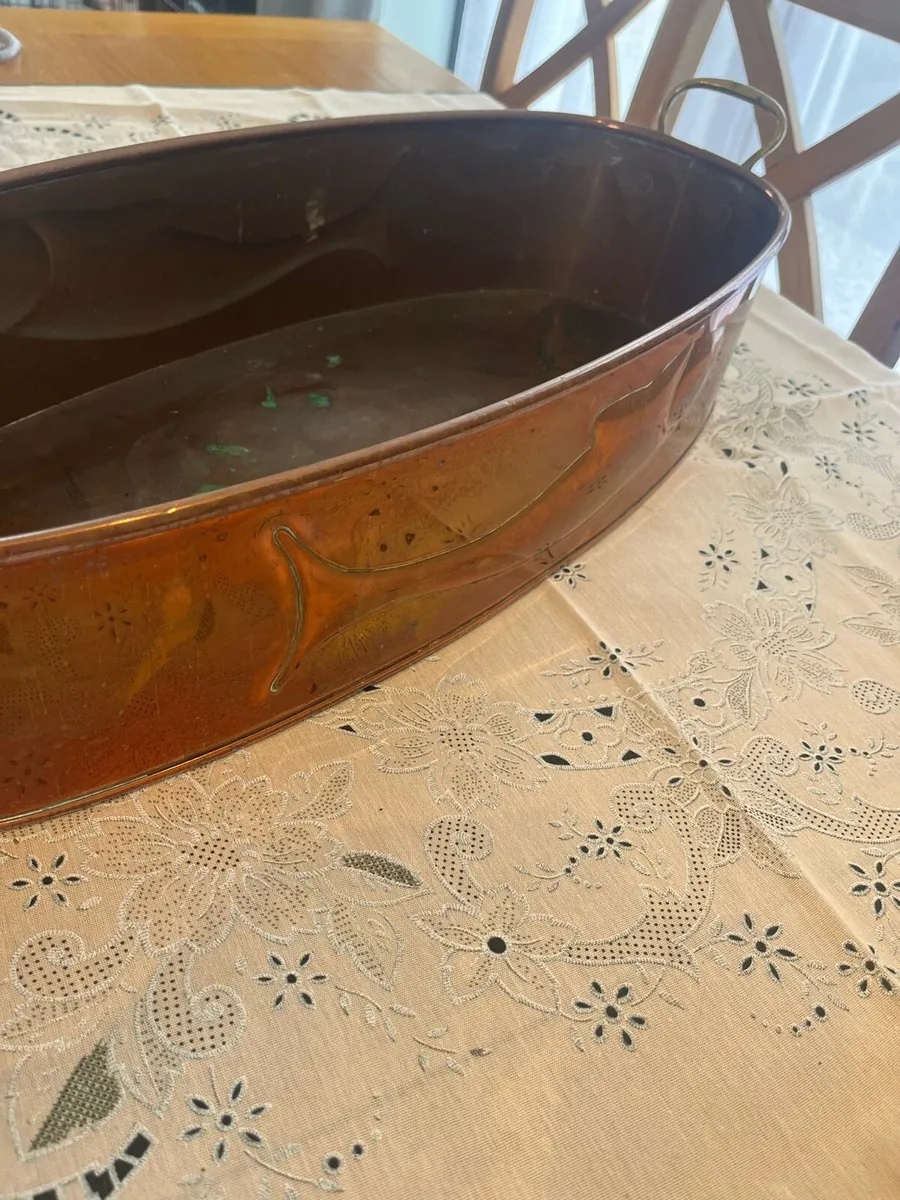 Antique Arts & Crafts Copper Fish Kettle - Image 4