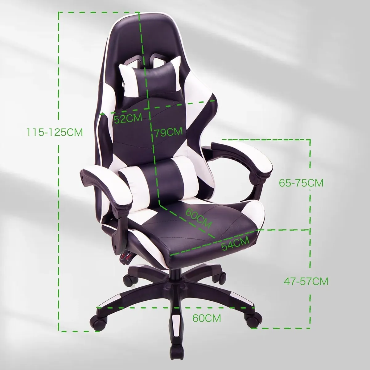 Ergonomic high-back gaming computer office study - Image 3